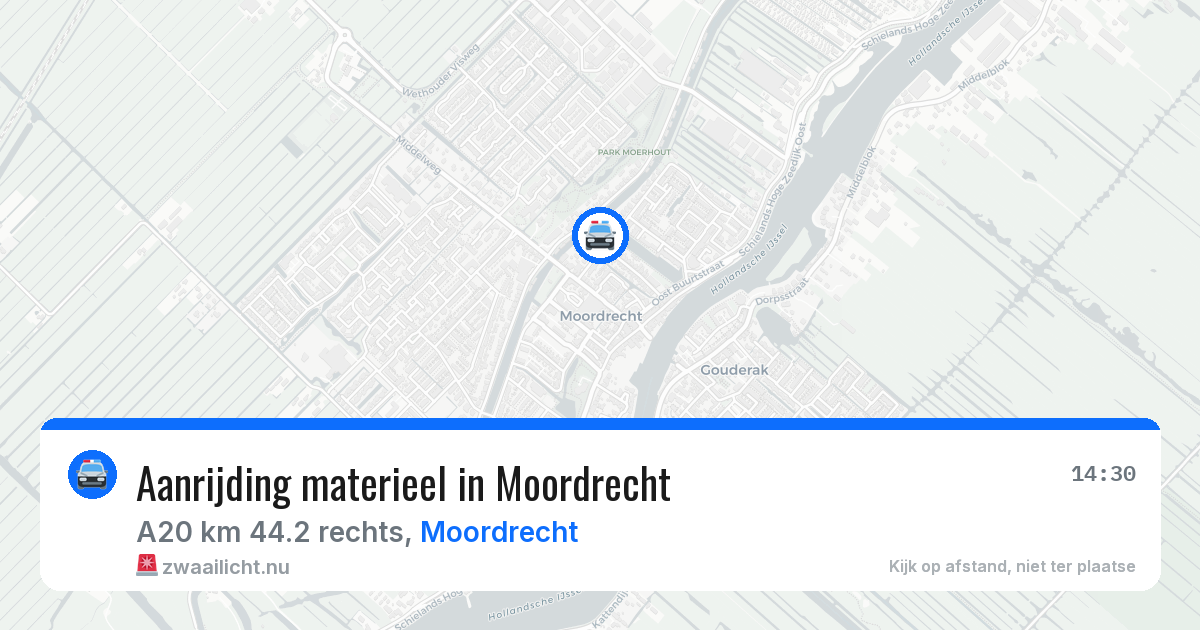 Aanrijding materieel in Moordrecht — 18 mrt 2026