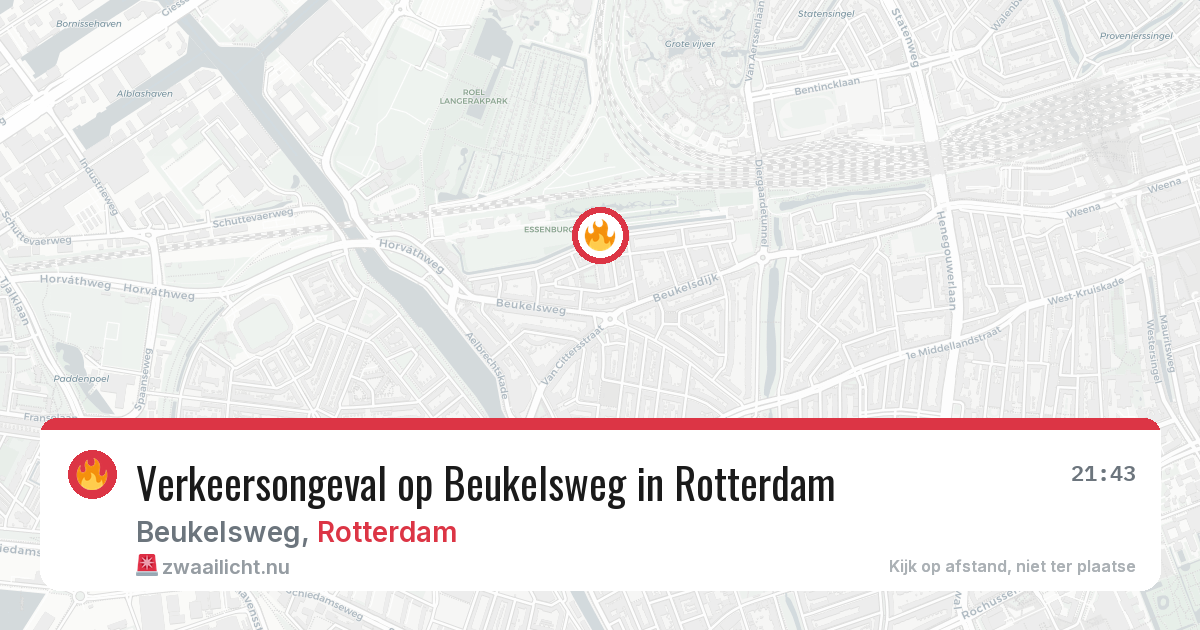 Verkeersongeval op Beukelsweg in Rotterdam — 3 apr 2026