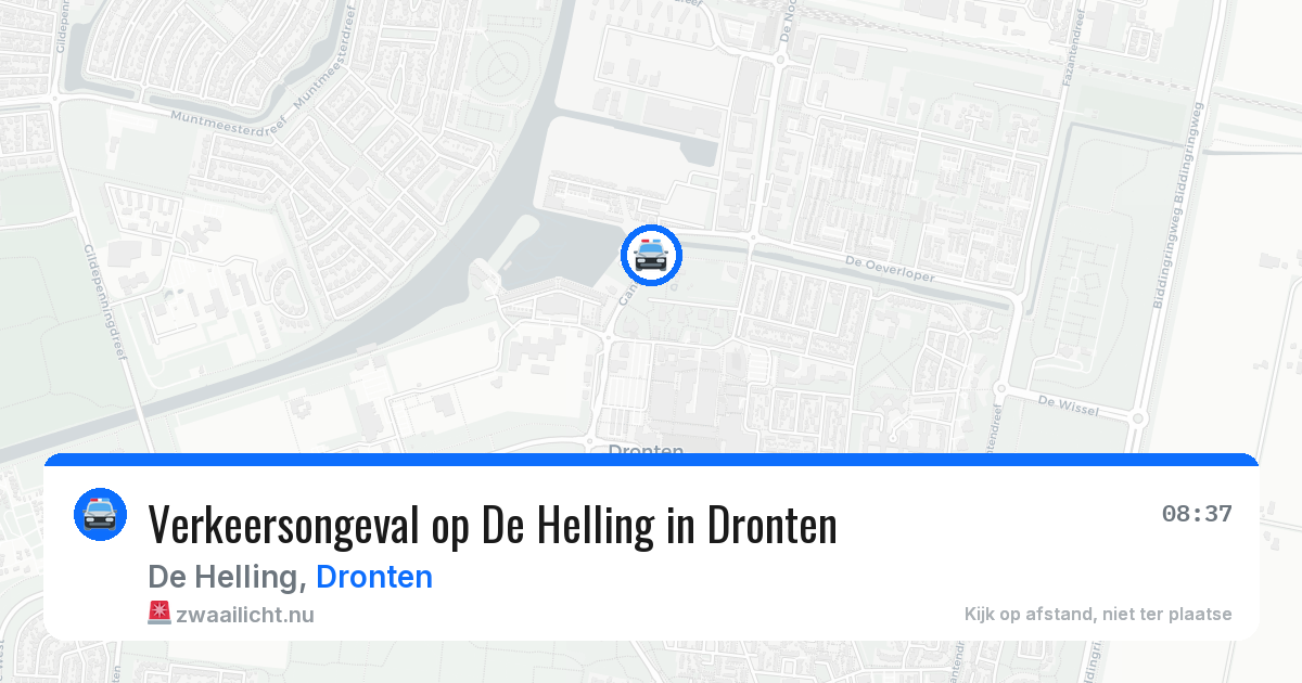 Verkeersongeval op De Helling in Dronten — 25 mrt 2026