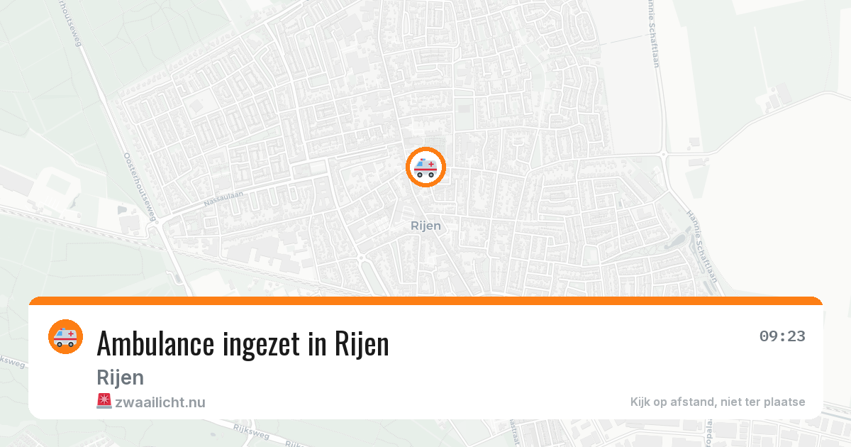 Ambulance ingezet in Rijen — 8 apr 2026