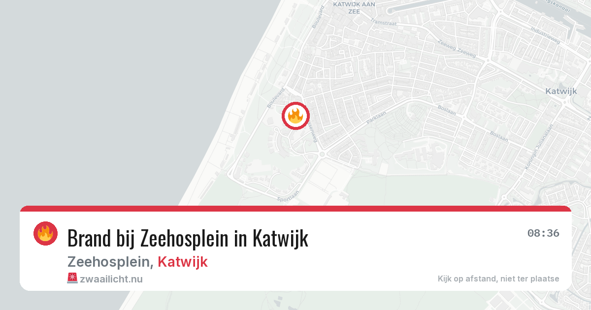 Brand bij Zeehosplein in Katwijk — 13 jul 2026
