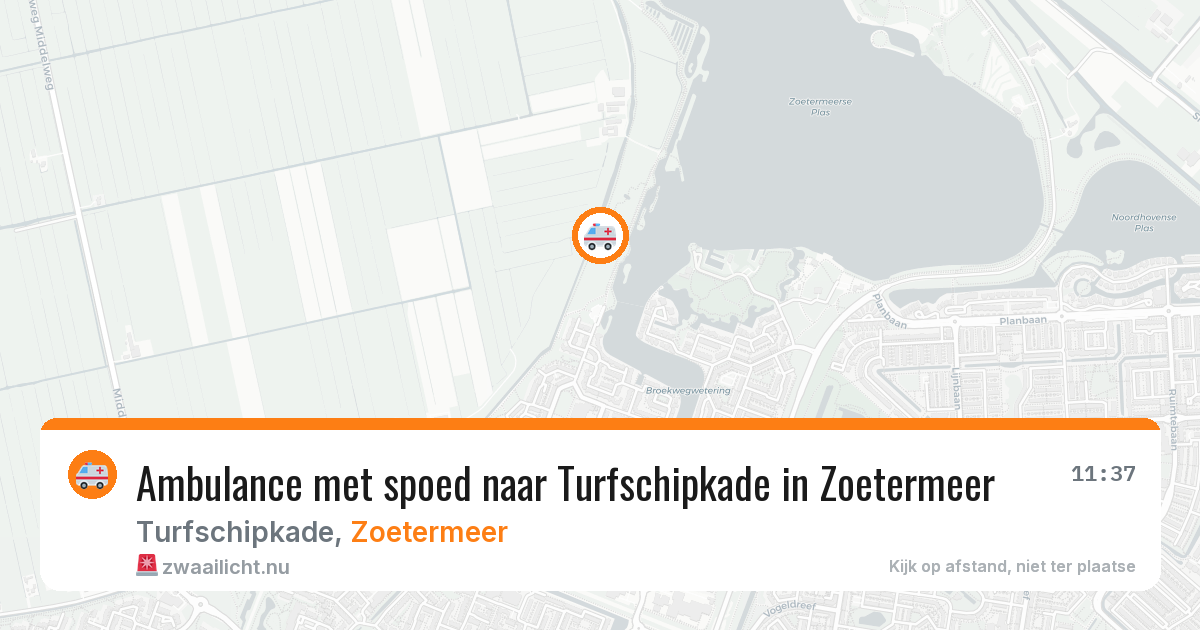 Ambulance met spoed naar Turfschipkade in Zoetermeer — 11 jul 2026