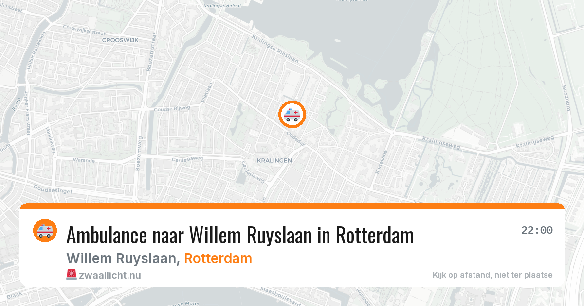 Ambulance naar Willem Ruyslaan in Rotterdam — 31 mei 2026