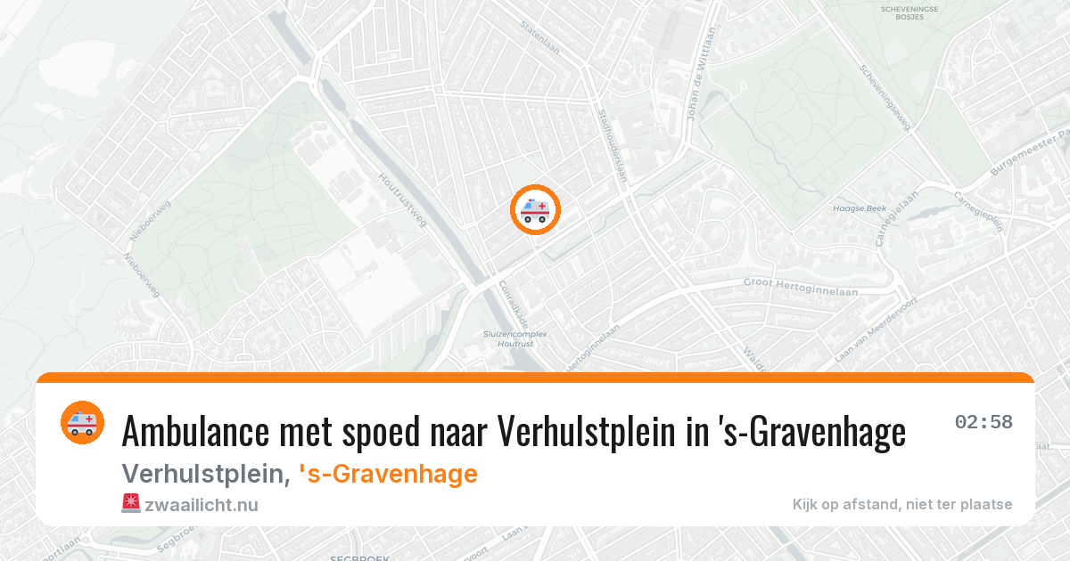 Ambulance met spoed naar Verhulstplein in 's-Gravenhage — 21 mei 2026
