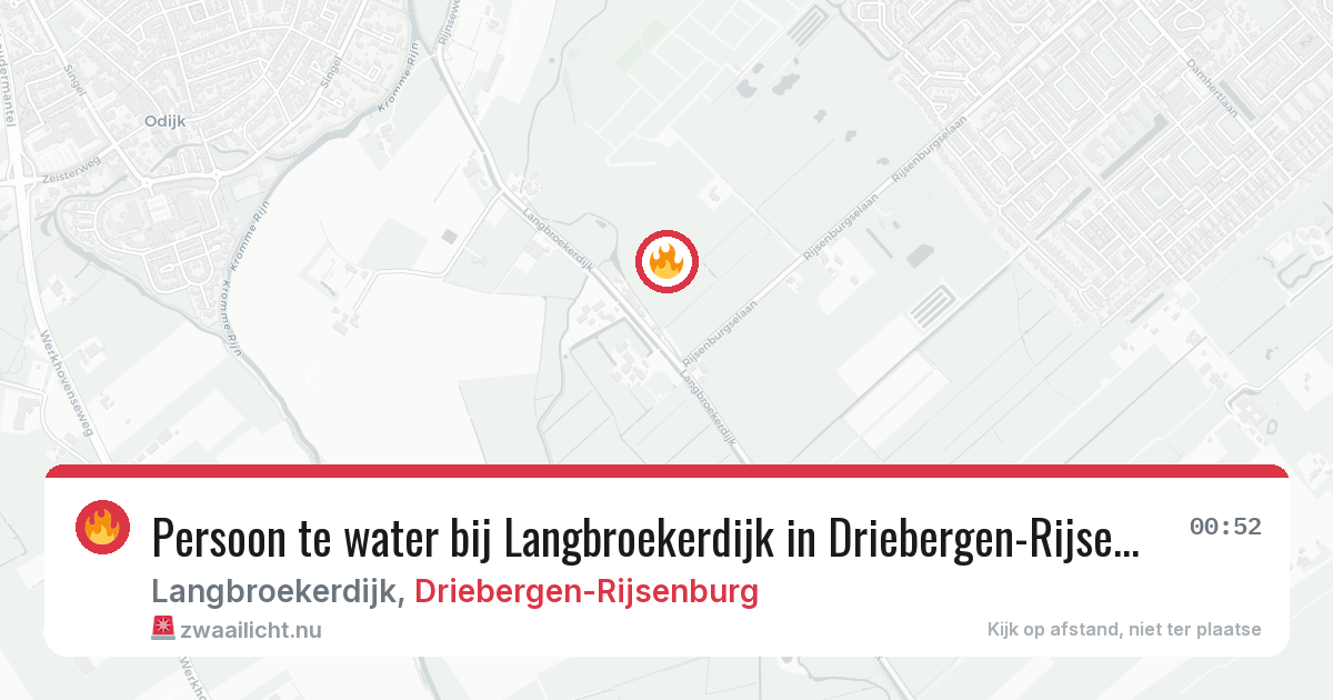 Persoon te water bij Langbroekerdijk in Driebergen-Rijsenburg — 10 jul 2026