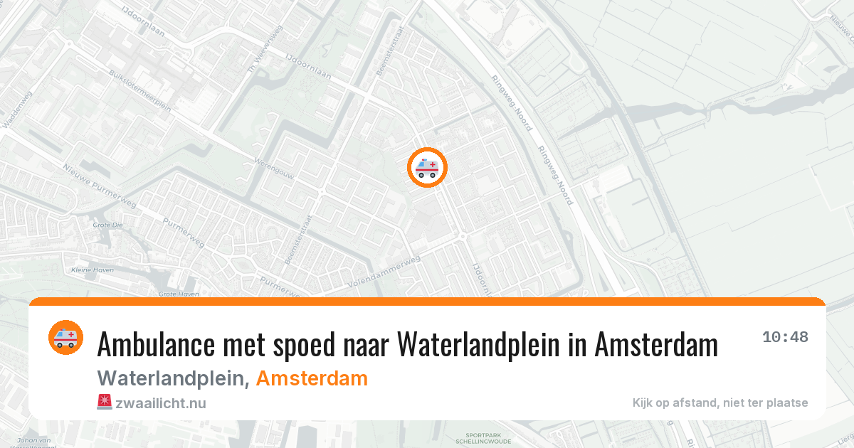 Ambulance met spoed naar Waterlandplein in Amsterdam — 8 mei 2026