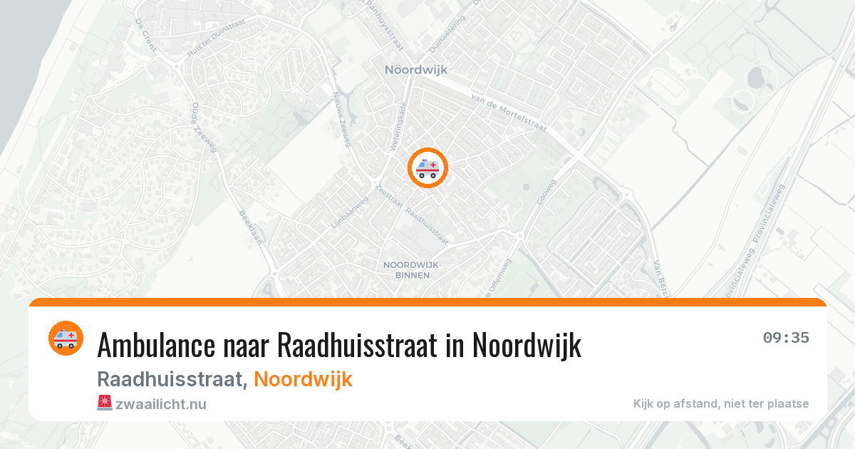 Ambulance naar Raadhuisstraat in Noordwijk — 21 jul 2026