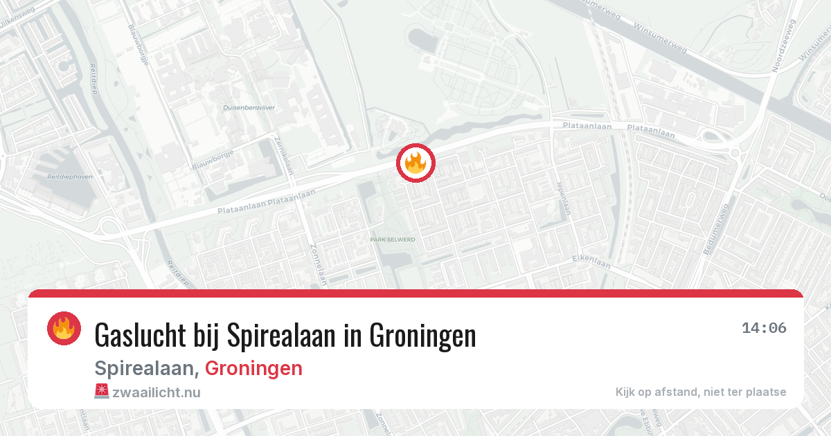 Gaslucht bij Spirealaan in Groningen — 9 mei 2026