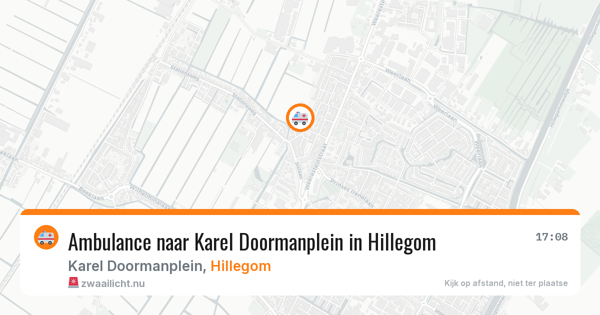 Ambulance naar Karel Doormanplein in Hillegom — 15 jul 2026