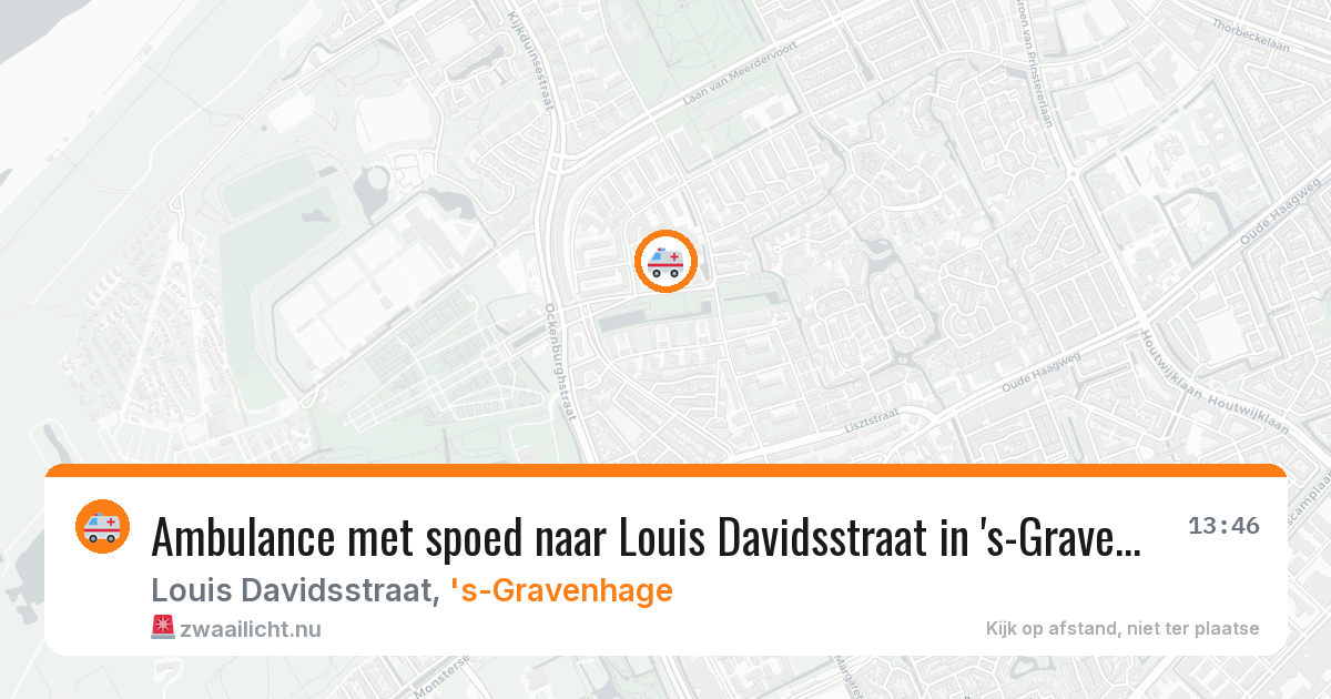 Ambulance met spoed naar Louis Davidsstraat in 's-Gravenhage — 3 jun 2026