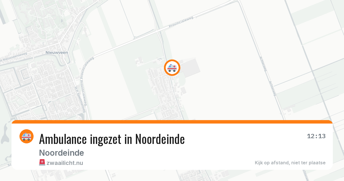 Ambulance ingezet in Noordeinde — 14 jul 2026