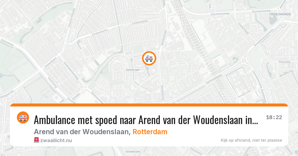 Ambulance met spoed naar Arend van der Woudenslaan in Rotterdam — 26 jul 2026