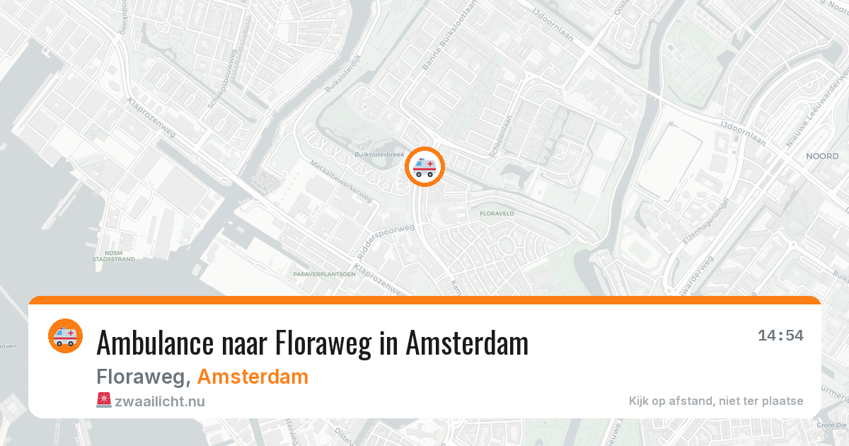 Ambulance naar Floraweg in Amsterdam — 1 apr 2026