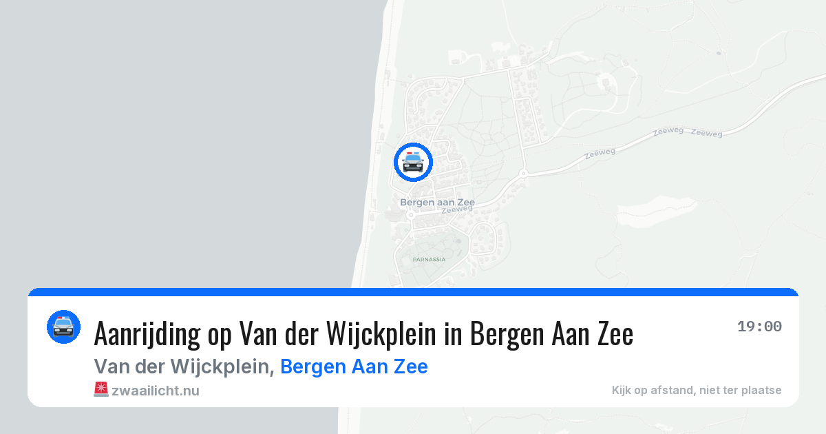 Aanrijding op Van der Wijckplein in Bergen Aan Zee — 16 mei 2026