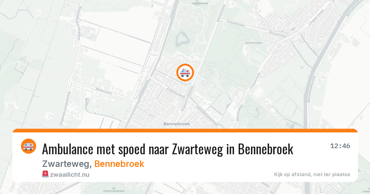 Ambulance met spoed naar Zwarteweg in Bennebroek — 10 jul 2026
