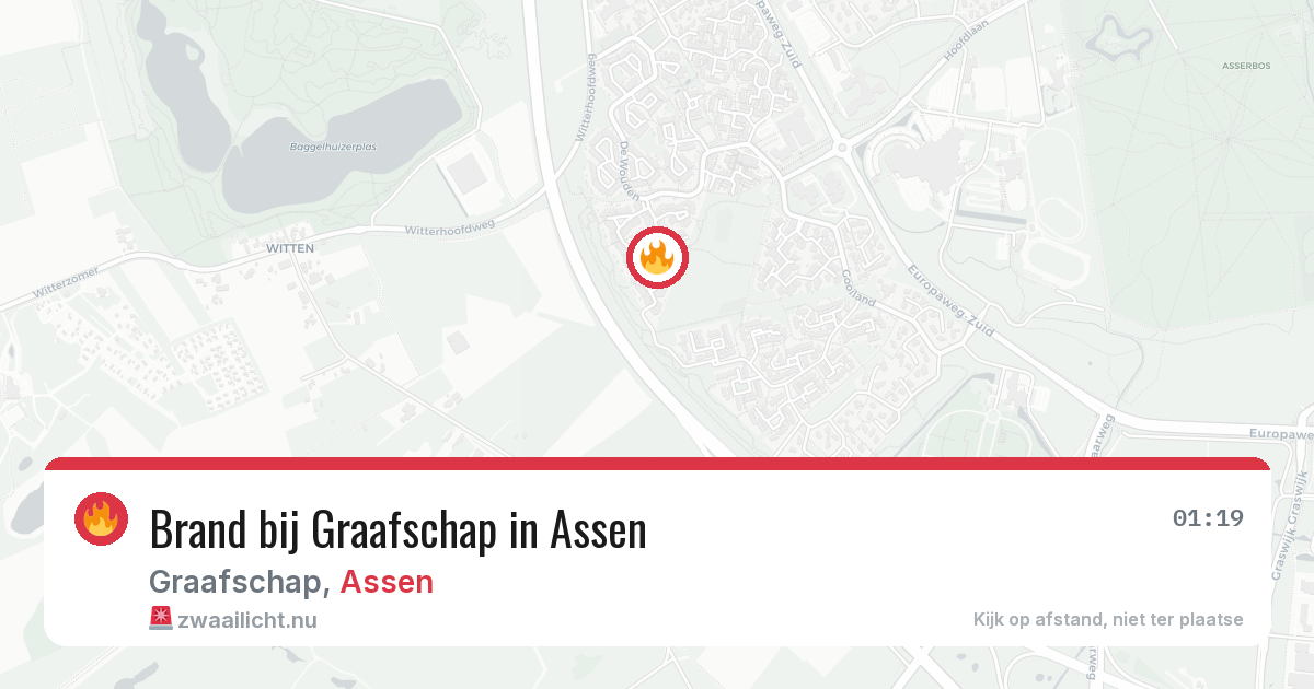 Brand bij Graafschap in Assen — 17 mei 2026