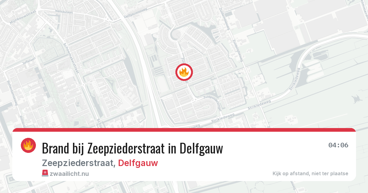 Brand bij Zeepziederstraat in Delfgauw — 12 jul 2026