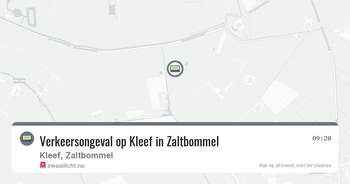 Verkeersongeval op Kleef in Zaltbommel — 23 jul 2026