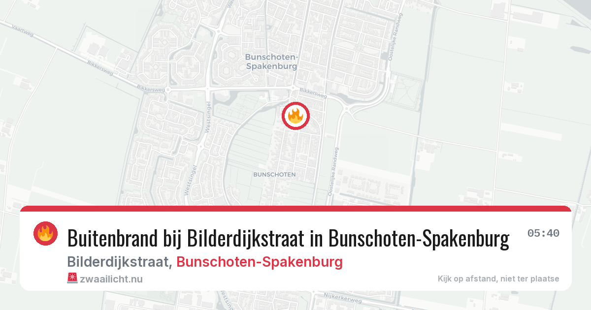 Buitenbrand bij Bilderdijkstraat in Bunschoten-Spakenburg — 4 jul 2026