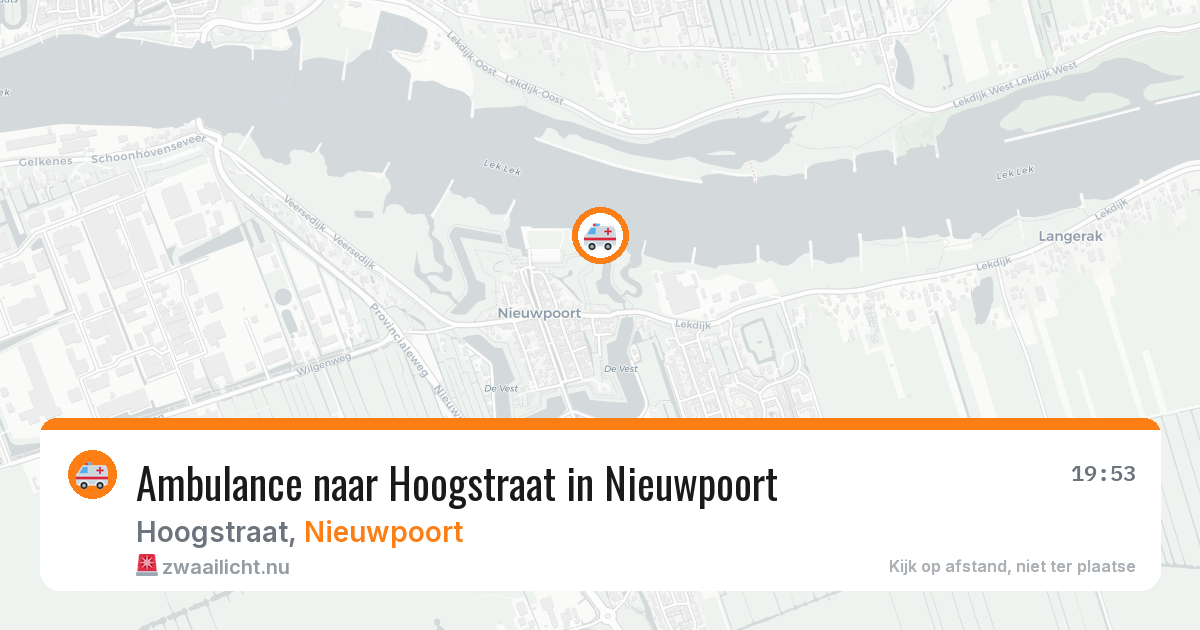 Ambulance naar Hoogstraat in Nieuwpoort — 11 jul 2026