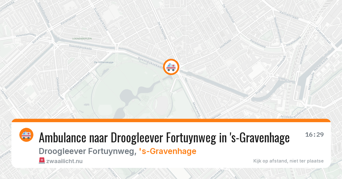 Ambulance naar Droogleever Fortuynweg in 's-Gravenhage — 19 jul 2026