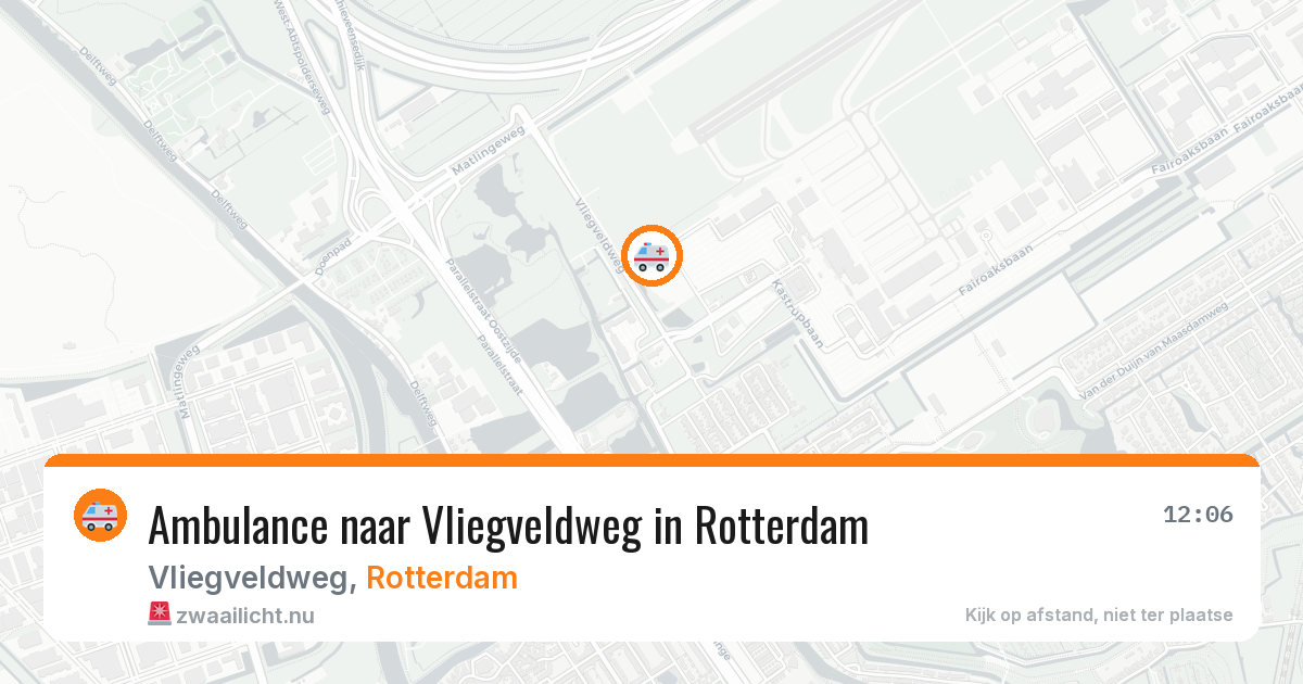Ambulance naar Vliegveldweg in Rotterdam — 23 mrt 2026
