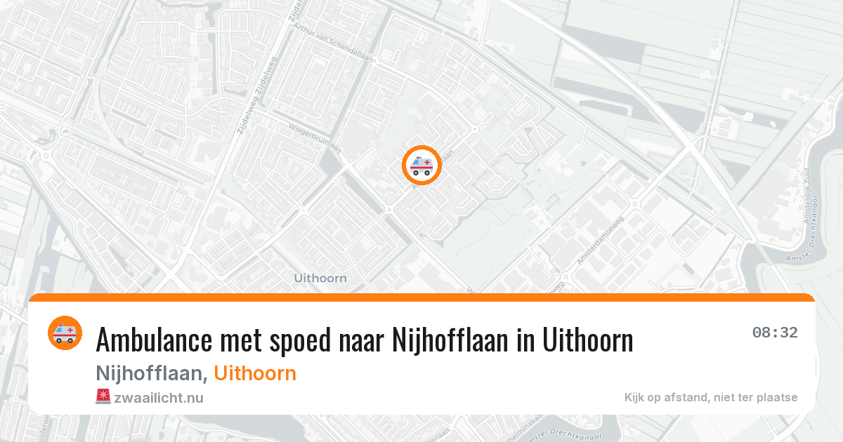 Ambulance met spoed naar Nijhofflaan in Uithoorn — 13 jul 2026
