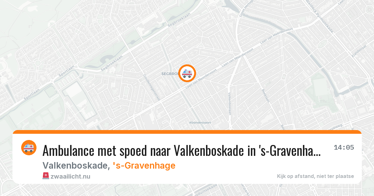 Ambulance met spoed naar Valkenboskade in 's-Gravenhage — 18 jul 2026