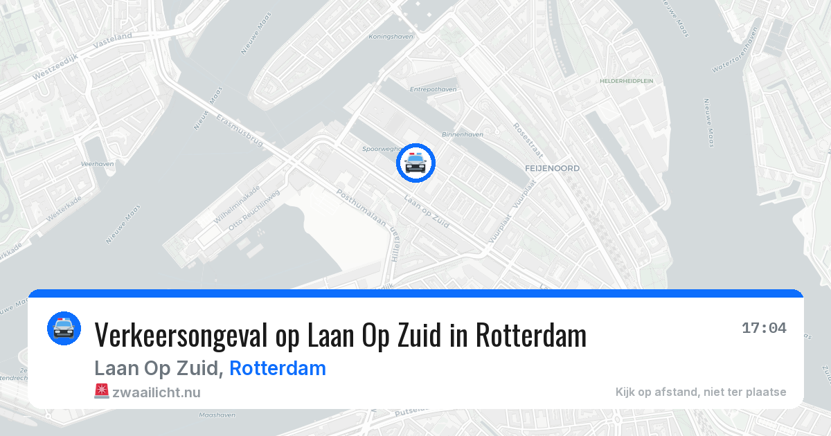 Verkeersongeval op Laan Op Zuid in Rotterdam — 22 mrt 2026