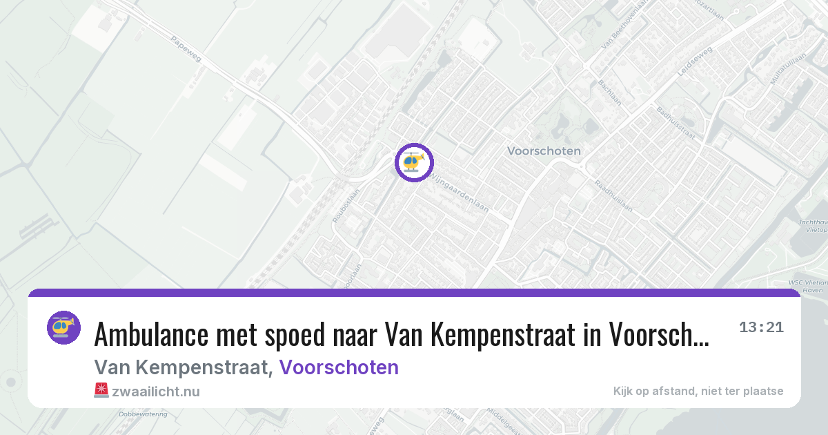 Ambulance met spoed naar Van Kempenstraat in Voorschoten — 12 feb 2026