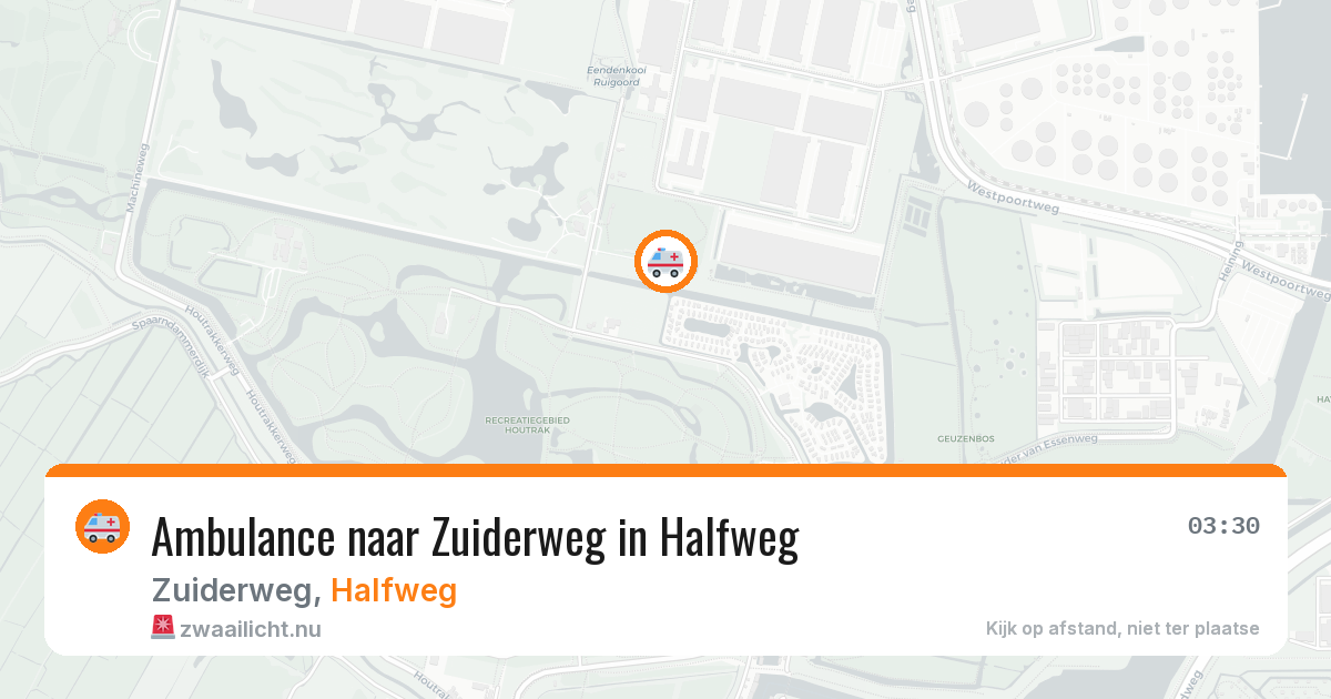 Ambulance naar Zuiderweg in Halfweg — 30 mrt 2026