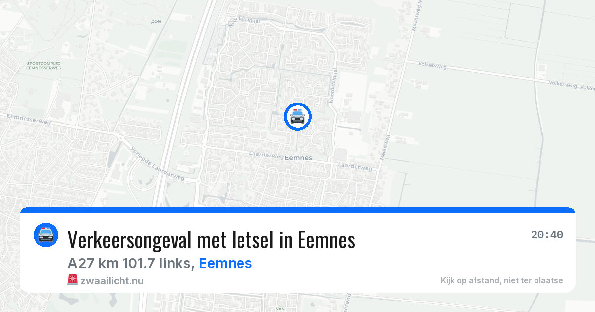 Verkeersongeval met letsel in Eemnes — 22 mrt 2026