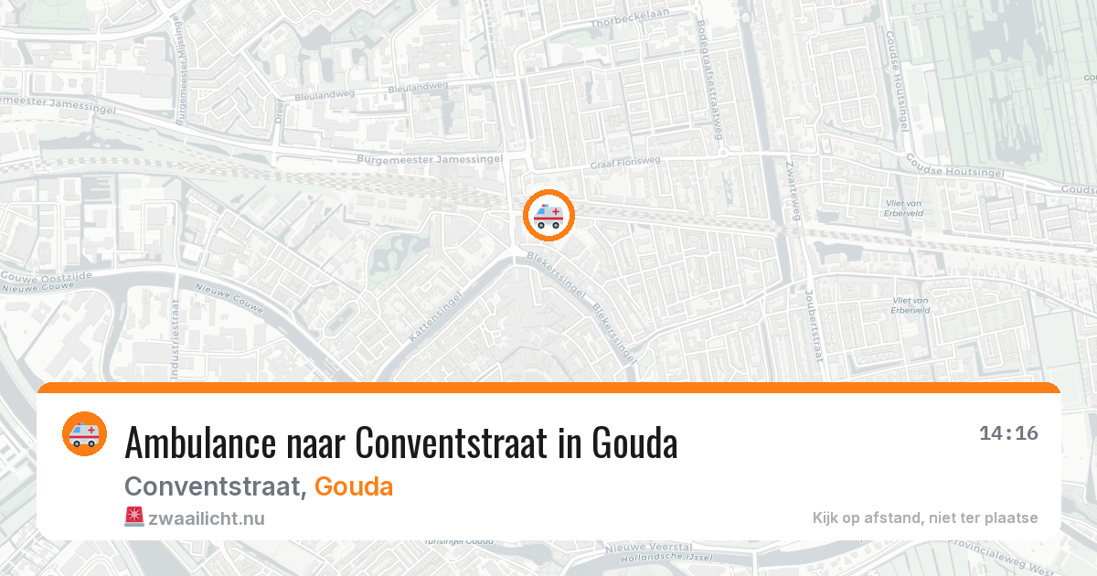 Ambulance naar Conventstraat in Gouda — 12 jul 2026