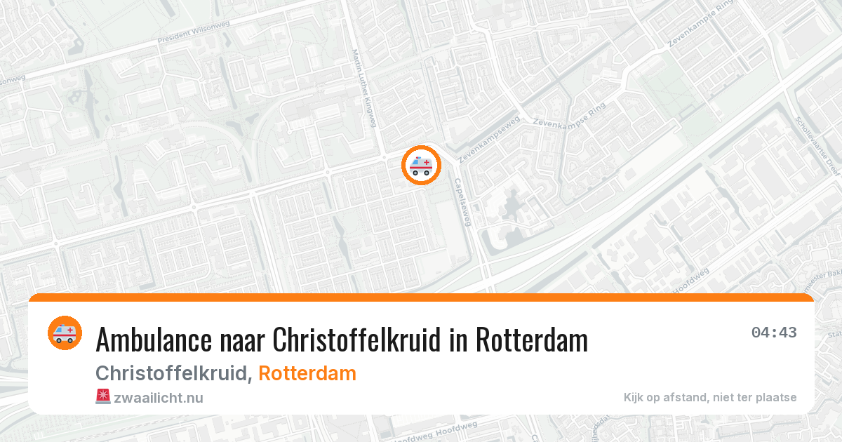 Ambulance naar Christoffelkruid in Rotterdam — 9 mrt 2026