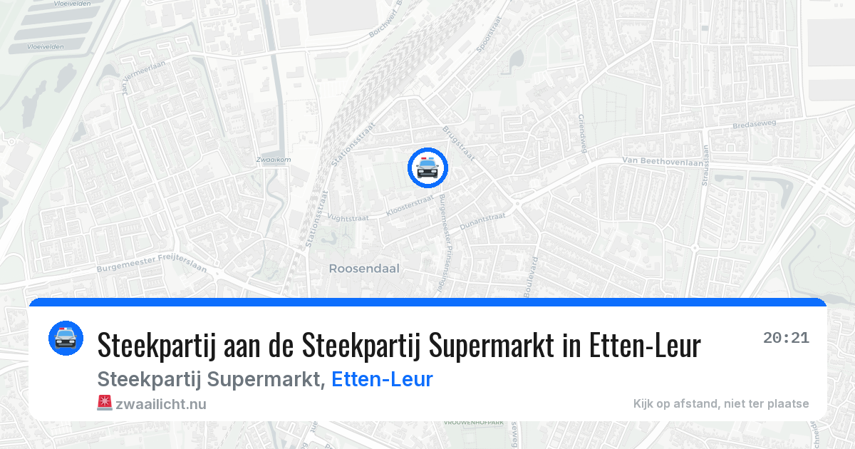Steekpartij aan de Steekpartij Supermarkt in Etten-Leur — 24 mrt 2026