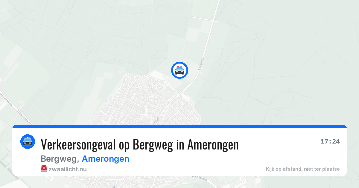Verkeersongeval op Bergweg in Amerongen — 3 jun 2026