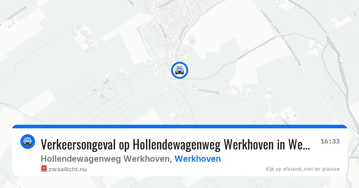 Verkeersongeval op Hollendewagenweg Werkhoven in Werkhoven — 12 mrt 2026