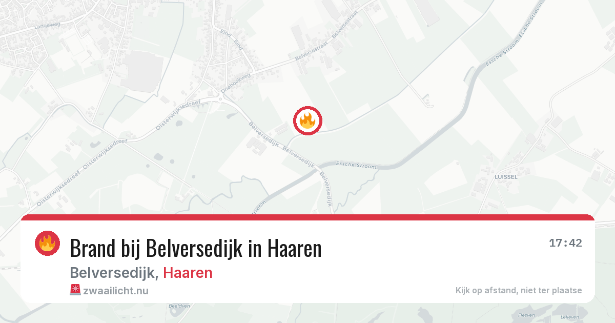 Brand bij Belversedijk in Haaren — 24 apr 2026