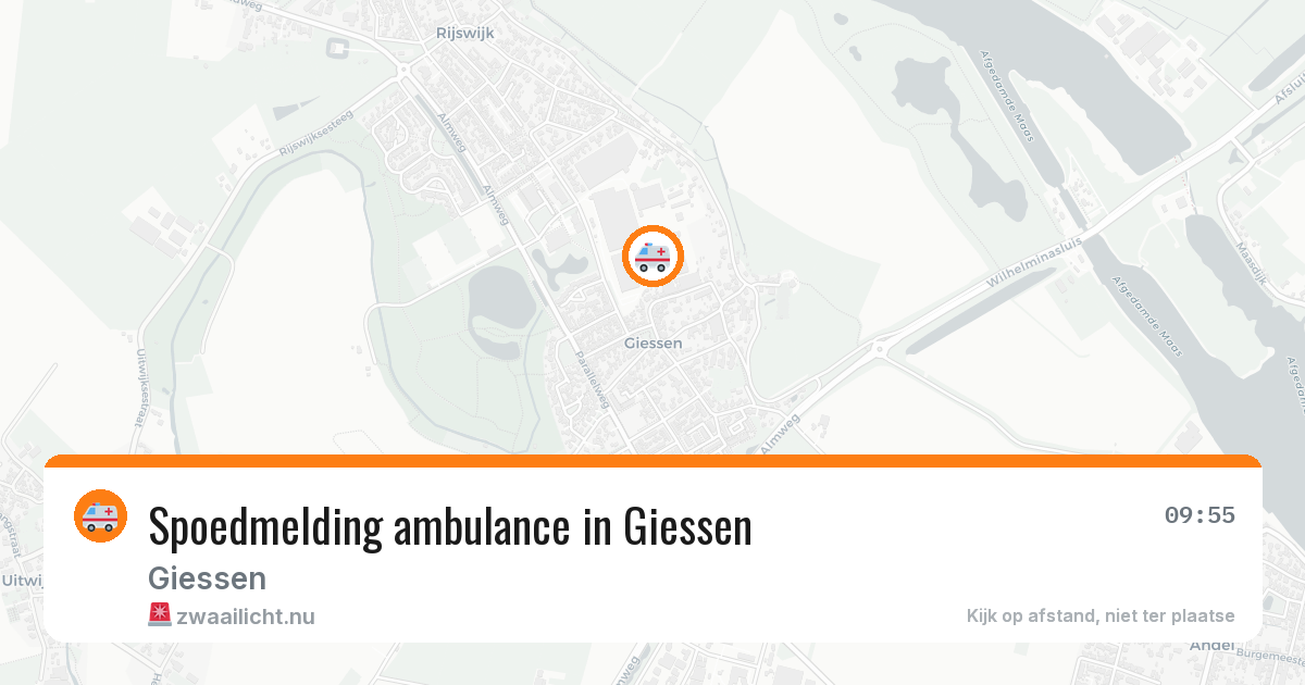 Spoedmelding ambulance in Giessen — 17 mrt 2026