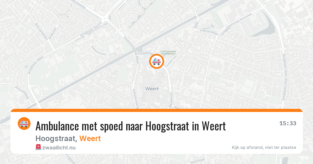Ambulance met spoed naar Hoogstraat in Weert — 21 jul 2026