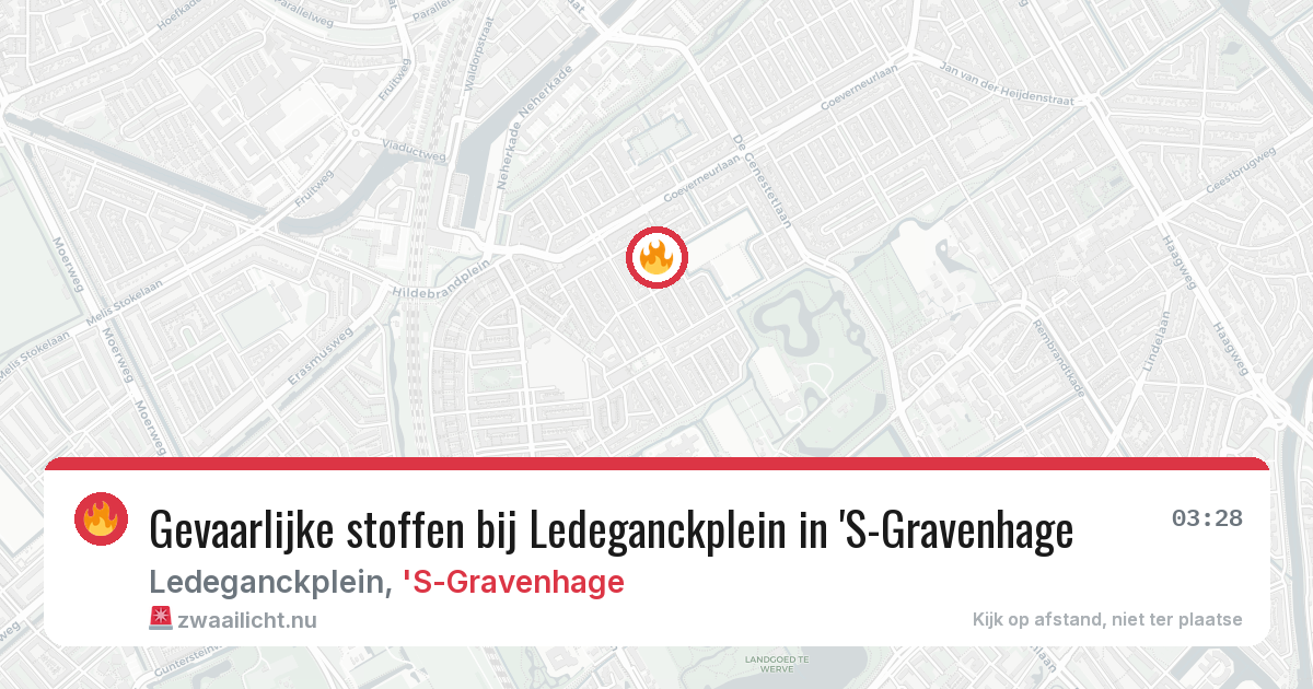 Gevaarlijke stoffen bij Ledeganckplein in 'S-Gravenhage — 21 mei 2026