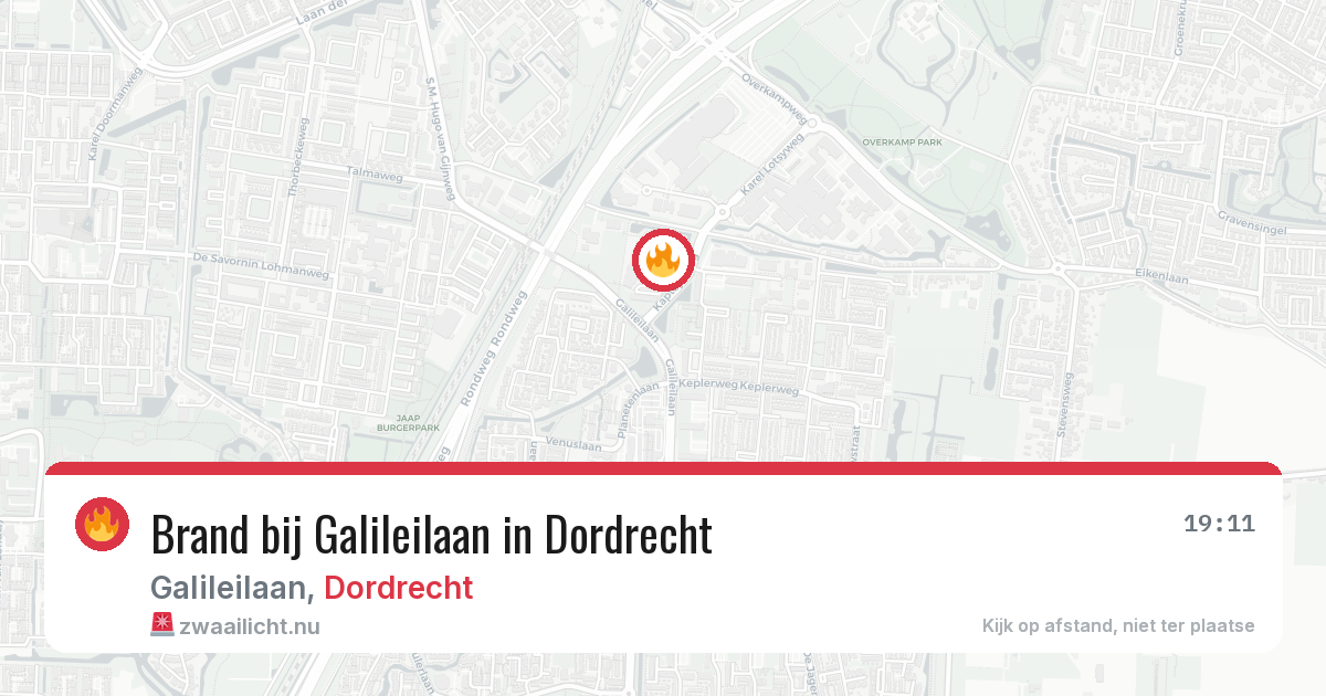 Brand bij Galileilaan in Dordrecht — 27 mei 2026