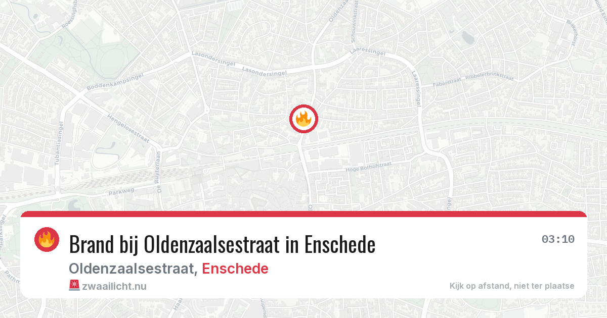 Brand bij Oldenzaalsestraat in Enschede — 23 mei 2026