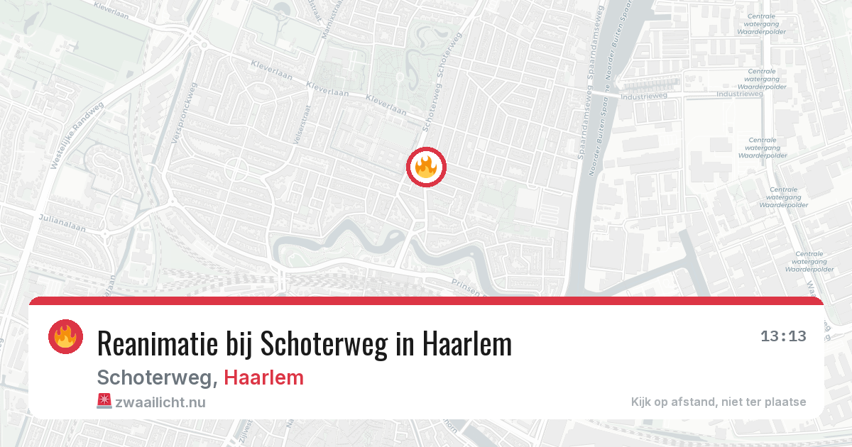 Reanimatie bij Schoterweg in Haarlem — 8 mei 2026