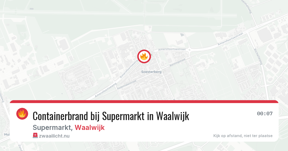 Containerbrand bij Supermarkt in Waalwijk — 9 apr 2026