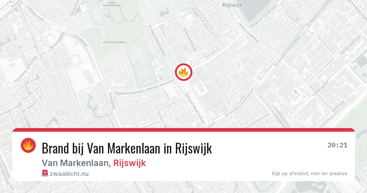 Brand bij Van Markenlaan in Rijswijk — 22 mei 2026