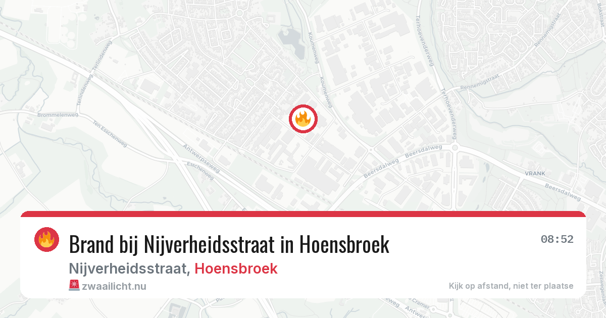 Brand bij Nijverheidsstraat in Hoensbroek — 23 jul 2026