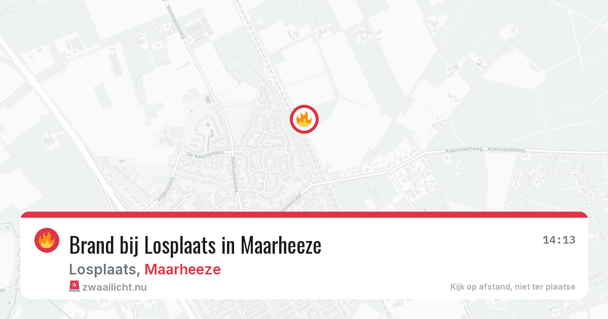 Brand bij Losplaats in Maarheeze — 28 apr 2026