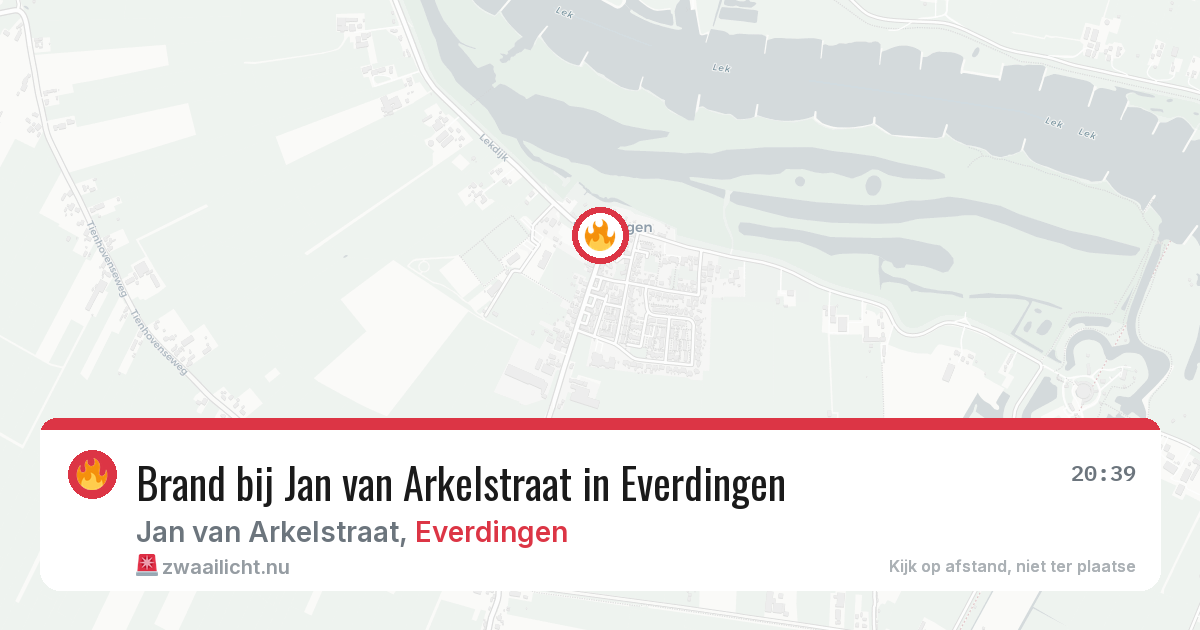 Brand bij Jan van Arkelstraat in Everdingen — 20 mei 2026