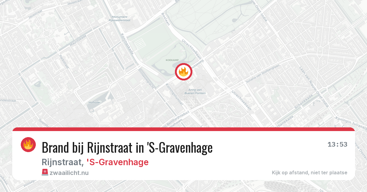 Brand bij Rijnstraat in 'S-Gravenhage — 25 mei 2026